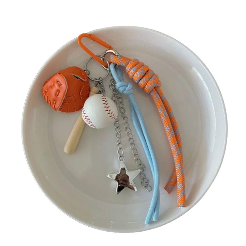 

Nylon Baseball Braid Rope Keychain Retro Car Key Ring Nylon Rope Pendant Car Key Pendant style 4