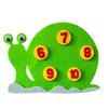 1-10 Digital Snail Cartoon Felt School Mathematics Teaching Aids Color Number Cognitive Felt Free Assemble Teaching Tools  ZSY