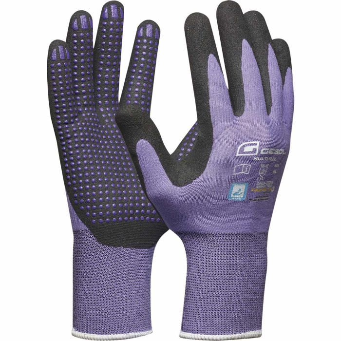Gant de chantier vasalat - 101175312sb5 - gants de travail gebol multi flex lady violet taille 6 (xs) | 5 paires