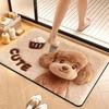 Non-Slip Backing Cartoon Floor Mat Water Absorbent Area Rug 3D Plush Animal Doormat  Bathroom Rug