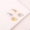 Heart Earring Lifter Backs 4 Piece Set, Decorative Support Back for Droopy Post Earrings, 1.6Cm, Daily Outfit Wear