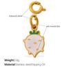 Small Fresh Pastoral Cute Vegetable Series Jewelry Buckle Pendant Stainless Steel DIY Bracelet Necklace Accessories