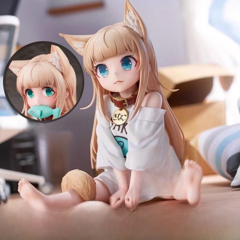 Pvc Sitting Girl Model With Interchangeable Face For Anime Fans And Giftgiving