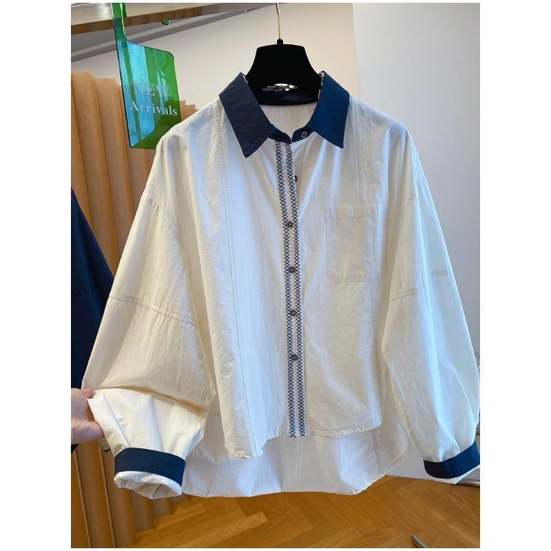 

Женские Новые Осенние Модные Топы из Хлопка с Длинными Рукавами, Повседневного Свободного Дизайна, Сочетающиеся по Цвету, Короткие Спереди и Длинные Сзади M бежевый