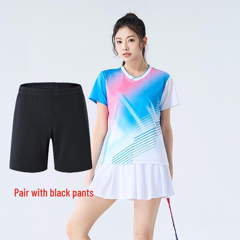 Quick-Dry Breathable Badminton, Tennis & Volleyball Uniform Set for Women & Men with Printed Numbers
