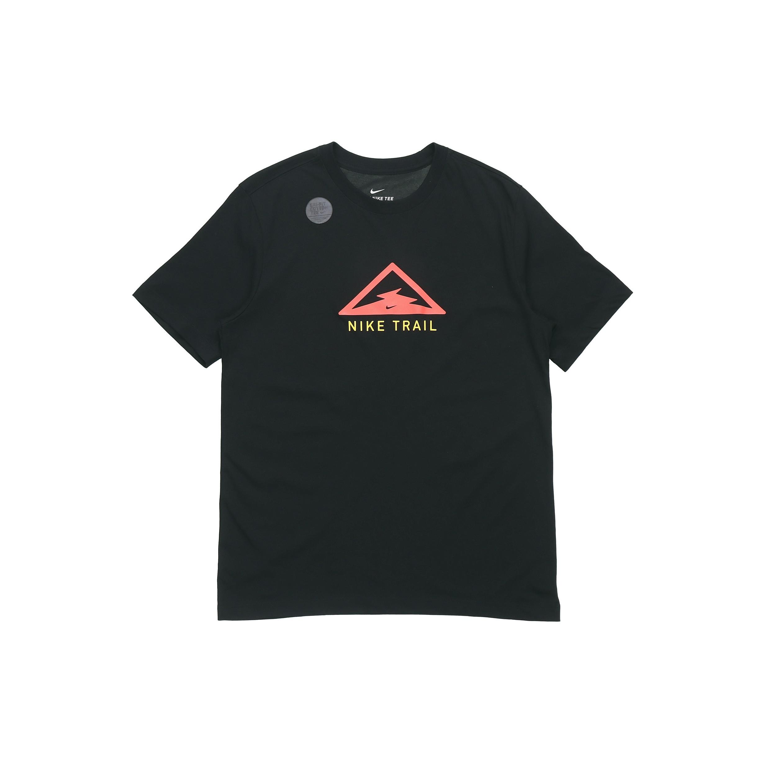 Nike Dri-FIT Trail Logo Printed Sports TEE Men Black Men s CT3858-010 L