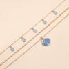 Collarbone Skimming Ceramic Shell Necklace Vintage Drip Glaze Detailing Multi Layering Chain Design