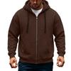 Men's Casual Zip-Up Hoodie Loose Fit Long Sleeve Sweatshirt for Fall Winter