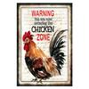 Antique Country Barnyard Rooster Chicken Metal Sign Retro Farm Wall Art For Farmhouse Kitchen Barn Cafe Wall Decoration