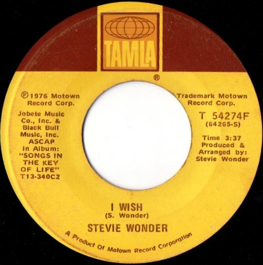 

7inch Record STEVIE WONDER - I Wish / You And I T54274F Tamla 1976 US Soul/Funk Used