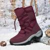 Northeast couple snow boots women's high-top waterproof and non-slip thick cotton shoes men's velvet thermal shoes hiking shoes