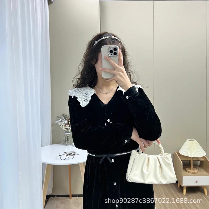 Girl Cute Mini Cloud Pleated Bag New Pearl Handbag Women's Fashion Versatile Shoulder Messenger Bag