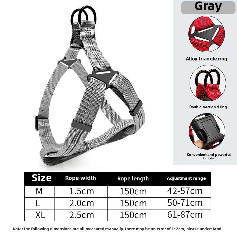 

Adjustable Dog Y Harness Breathable Reflective Puppy Harness Leash for Small Medium Large Dog Chihuahua Vest Labrador Pet M