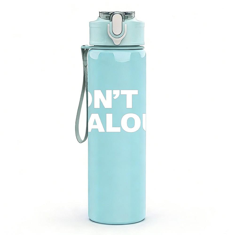 1PC Don't Be Jealous Faded Text 750ml Color Plastic Sports Water Bottle Leakproof Flip Straw Lid Suitable for Sports Office Home Use