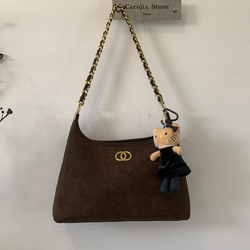 Autumn Chain Underarm Bag Women's 2025 New Trendy Fashion Retro Fashion Simple Shoulder Bag Commuter Messenger Bag