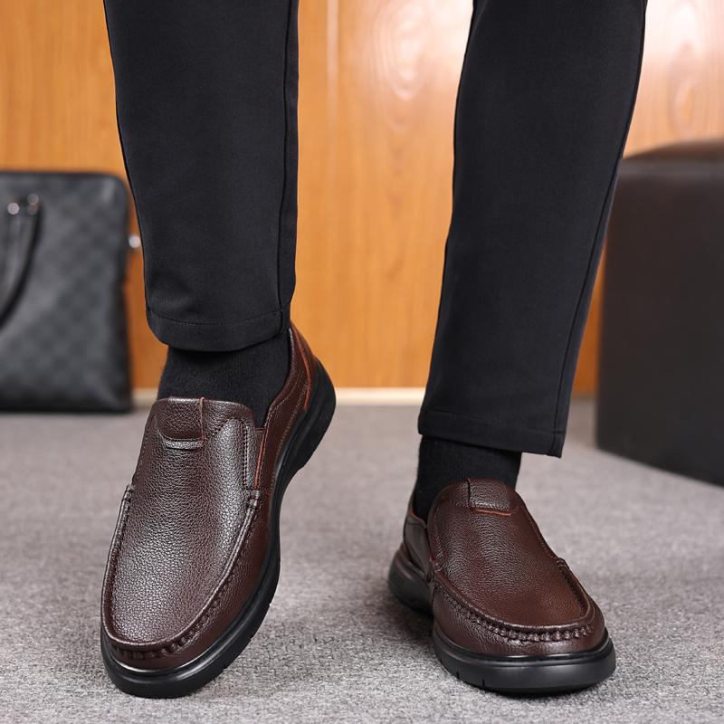 Fashion Men's Leather Loafers Comfortable Slip-On Men's Driving Shoes Men Casual Penny Moccasins Lightweight Business Male Dress Shoes