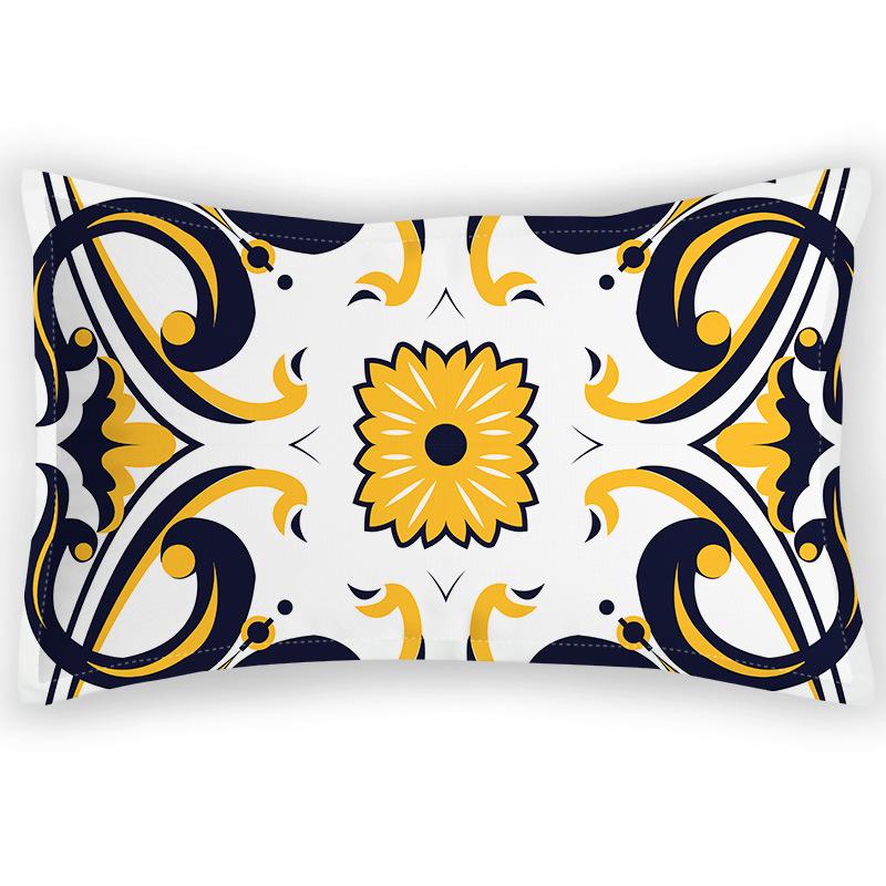 Retro Pillowcase, Classic and Elegant Velvet Twill Imitation Pillowcase, Home Bedding, Printed Satin Pattern, New Chinese Style Pillowcase