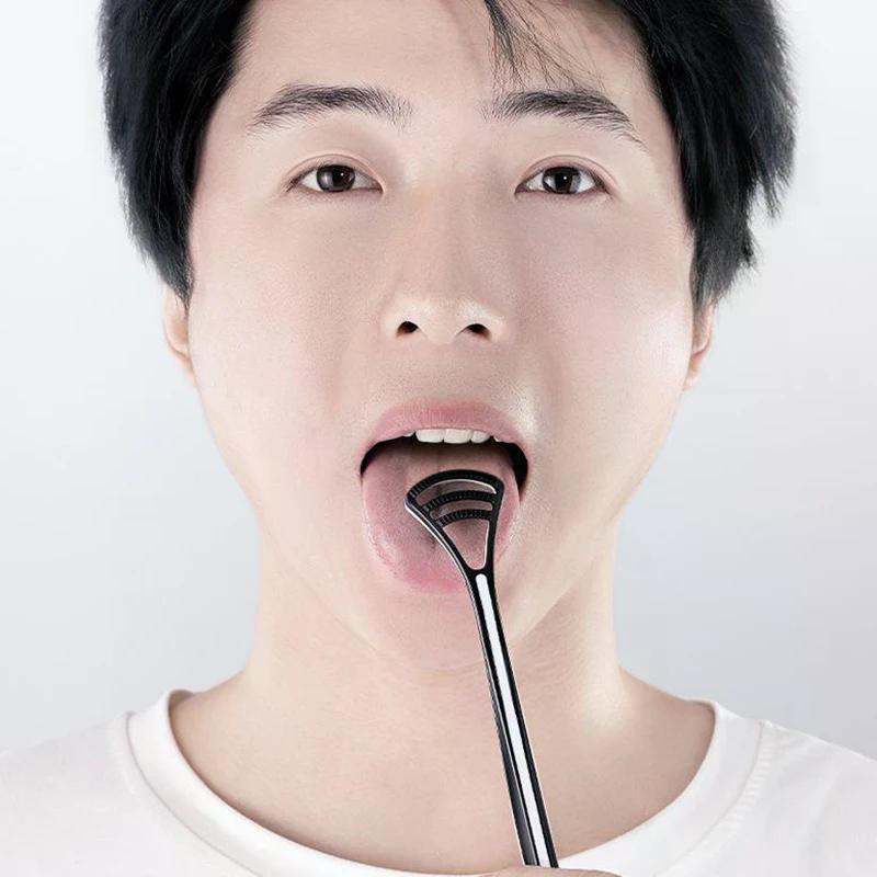 Dual Uses Tongue Scraper Cleaners Reusable Oral Health Cleaning Brush for Fresh Breath Hygiene Care Toothbrush