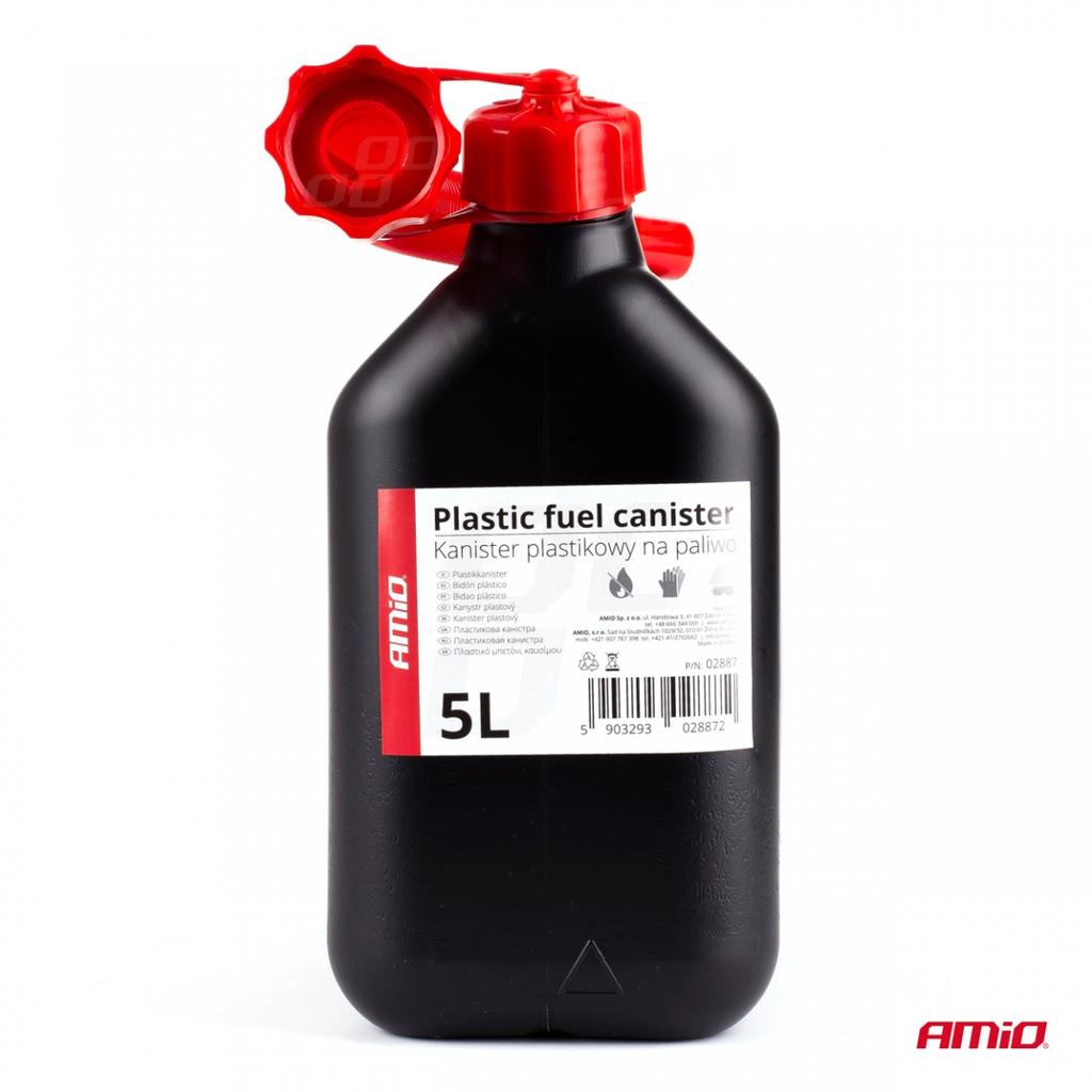 Plastic Canister, Black 5L Amio-02887