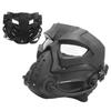 Black Full Face Guard Protection Transparent Lens Ergonomic for CS Game Halloween Outdoor Activities