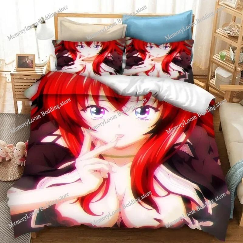 Anime High School DxD Bedding Set Duvet Cover Bedroom Comforter Covers Single Twin King _Size Quilt Cover Home Textiles