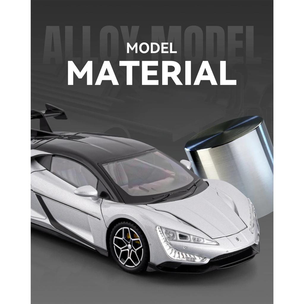 1/24 BYD Look UP U9 Supercar Legierungsmodellauto Spielzeug Diecasts Metallguss Sound und Licht Auto Spielzeug für Kinder Fahrzeug