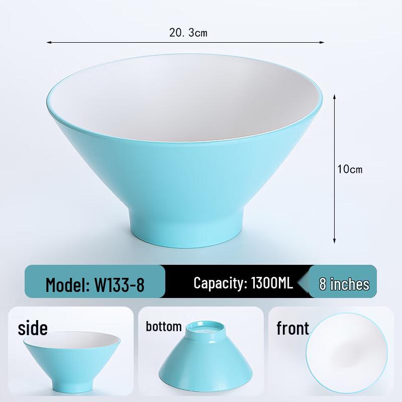 

Ru Han Nordic Style 8-inch Melamine Noodle Bowl