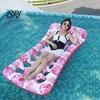 Flotteur de piscine d'été pour adultes Matelas gonflable avec appui-tête Pliable Raft de plage et de lac Transat d'eau Lit de bronzage de natation PVC