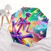 1pc Colorful Skeleton with Butterfly Wings Umbrella with Plastic Handle,Suitable for All Seasons Home Travel Outdoor UmbrellaB1848