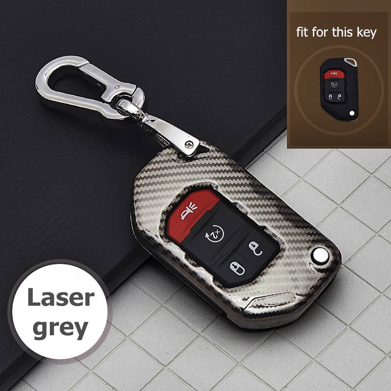 Metallschlüsselhülle Abdeckung Für Jeep Gladiator JT JLU Wrangler JL Fernbedienung Schlüsselanhänger Schutzhülle Halter Zubehör