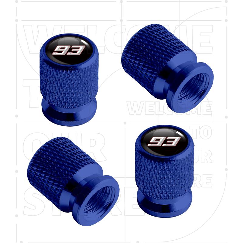 For No. 93 46 MotoGP Yamaha Ducati LOGO 4pcs Motorcycle Car Wheel Tire Valve Aluminum Caps Tyre Stem Covers Airdust Waterproof