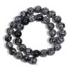 4 6 8 10 12mm Natural Snowflake Obsidian Stone Beads Round Gemstone Loose Bead For Jewelry Making DIY Bracelet Necklace Supplies