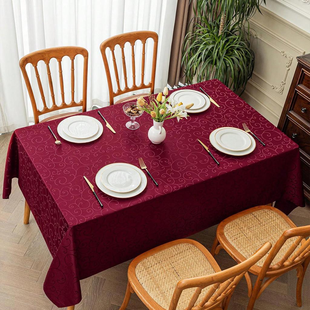 Solid Color Fabric Dining Table Cloth Tablecloth Coffee Table Cover Temu Xiyin Rectangular Finished Tablecloth