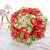 1pc Strawberry Wreath Automatic Folding Umbrella - 8-Rib Durable Iron Frame, Compact Portable for Daily Travel yy251205068