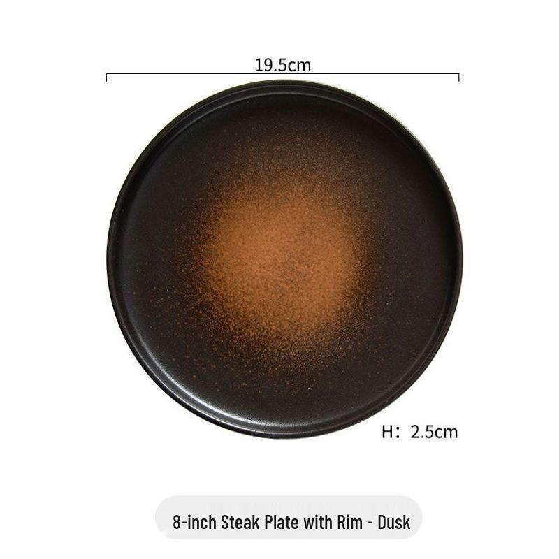 Creative Ceramic Plate for Steak, Pasta, and More - Ideal for Homes, Restaurants, and Hotels