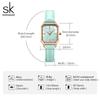 SHENGKE Fashion Black Leather Strap Woman Watches Top Luxury Women's Quartz Wristwatches Reloj Mujer Zegarek Damski