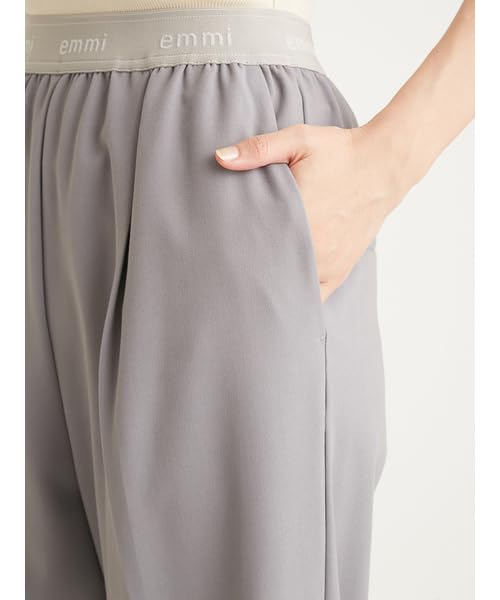 Logo Jacquard Elastic Tuck Pants [Emi]