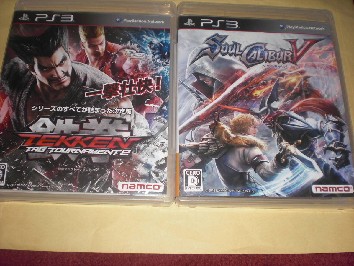 [USED] Tested/2-Game SetTekken Tag Tournament 2 & SoulCalibur V PS3 Japanese Ver. Region Free