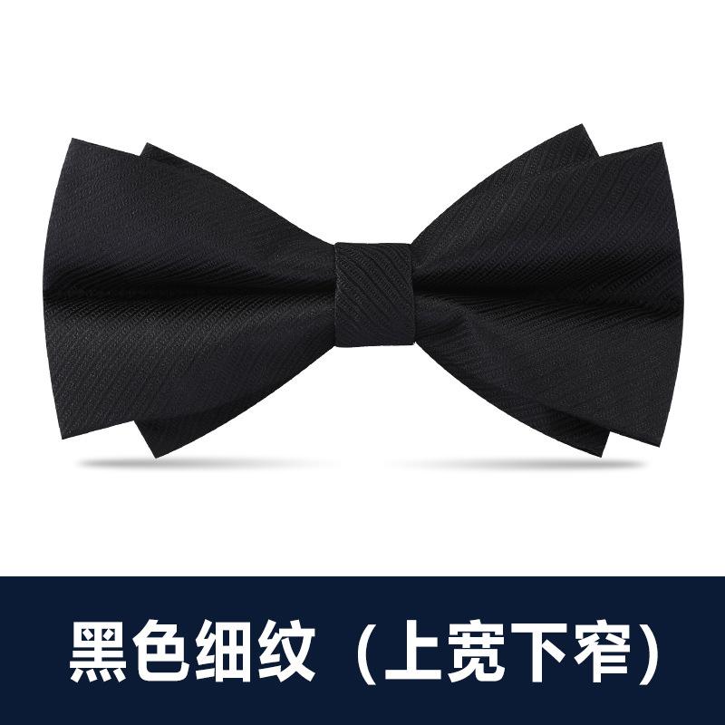 Men'S Double Bow Tie Groom Best Man Burgundy Black Dress Shirt Wedding British Korean Edition Bow Women