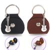 Gitarren-Picks, Aufbewahrungstasche, Schlüsselanhänger, Leder-Pick-Halter mit Gitarren-Anhänger für Taschen-Schlüsselanhänger-Dekoration
