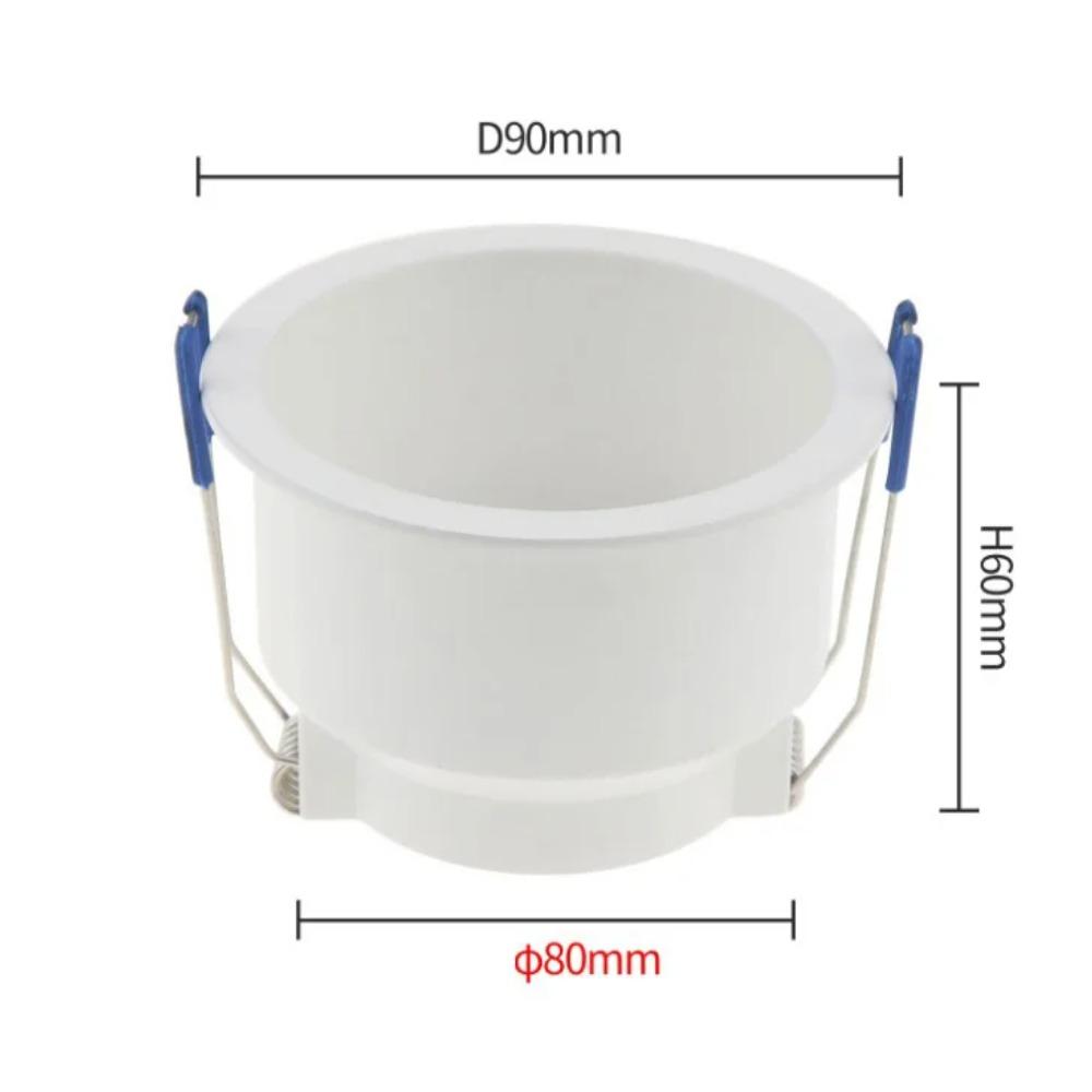 JOYINLED Hot Zinc Alloy Anti Glare Cut-out 80mm LED Spotlight GU10 White/Black Ceiling Downlight Fixture Housing Frame