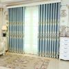 Chenille de Luxo Bordado 3D de Coroa Tratamentos de Janela Europeus Reais Cortinas Blackout Sala de Estar e Quarto Decoração de Casa
