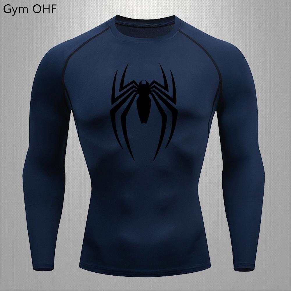 Maglietta Sportiva a Maniche Corte Rashguard Spider-Man Stampa Compressione Corsa Allenamento Bodybuilding T-Shirt Asciugatura Rapida