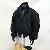 Silhouette Short Stand Collar Jacket for Men's Autumn and Winter American Retro Flight Employee