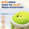 Baby Bath Toys Toddler Bath Toys for Kids  Rechargeable Swimming Turtle Bath Toy with 5 Rings Bathtub Spray Toy for Baby Toys