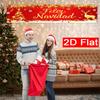 Spanish Christmas Merry Christmas Yard Banner, Outdoor Garden Fence Holiday Party Decor