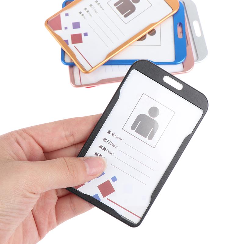 Metal Id Badge Card Holder Business Pass Tag Holder Office Supplies Card Holder