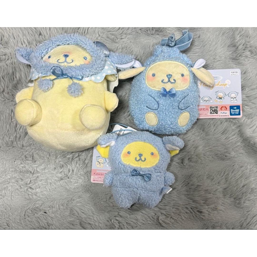 Namco Limited Sanrio Fluffy sheep Pompompurin 3 piece set