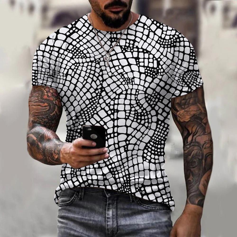 3D Printed Snake Pattern T-shirt Fashion Casual Trendy Cool Men's Women's Hip Hop Short Sleeve T-shirt