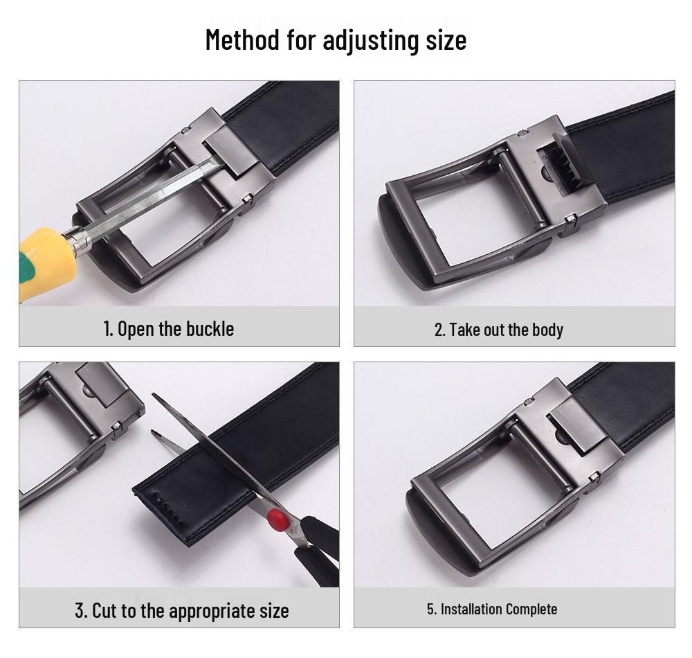 Genuine Leather Men's Fashion Cowhide Belt